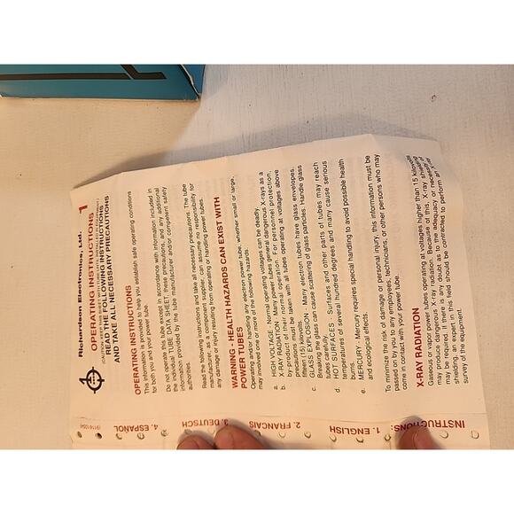 Cetron Model 3B24W / 3B24WB Electronic Tube. New Old Stock - Picture 6 of 6